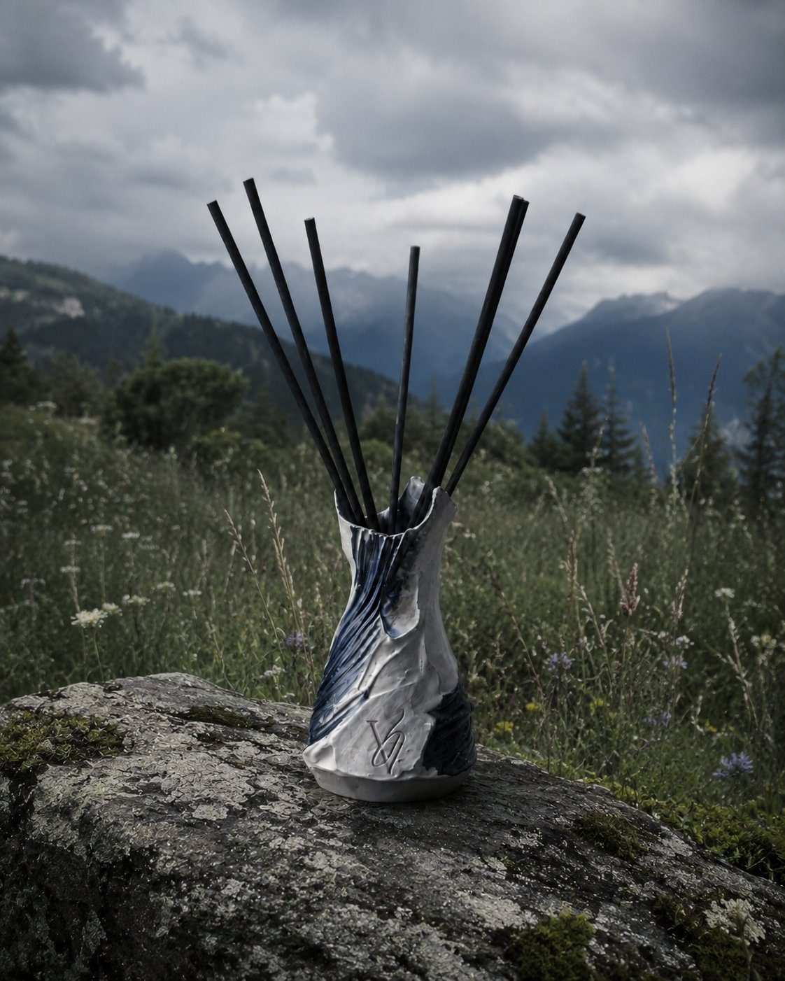 Meadow — a Valdaire vessel in an alpine meadow